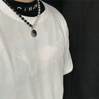 Necklace with Black and White Yin Yang Pearl Pendant