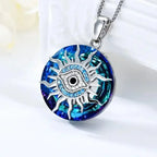 Necklace with Protective Evil Eye Zircon Pendant