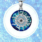 Necklace with Protective Evil Eye Zircon Pendant