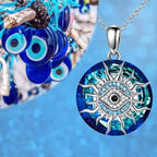Necklace with Protective Evil Eye Zircon Pendant