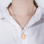 Rose Gold Envelope Pendant Necklace