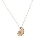 Necklace with Shell Snail Pendant for Men gold