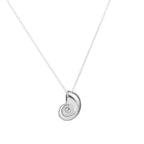 Necklace with Shell Snail Pendant for Men silver