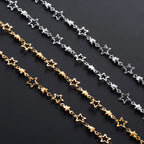 Star Astrology Pendant Necklace for Men or Women gold