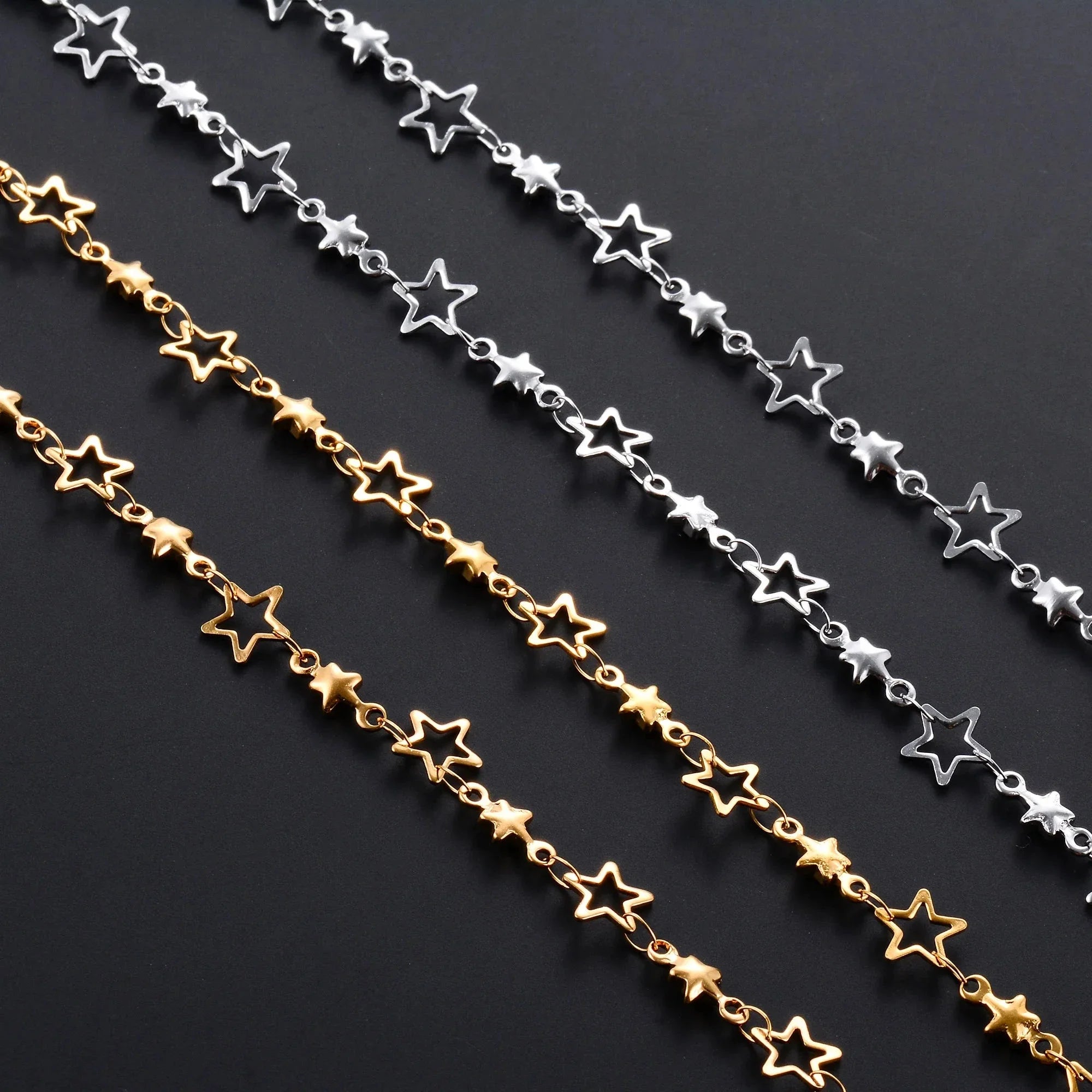 Star Astrology Pendant Necklace for Men or Women gold
