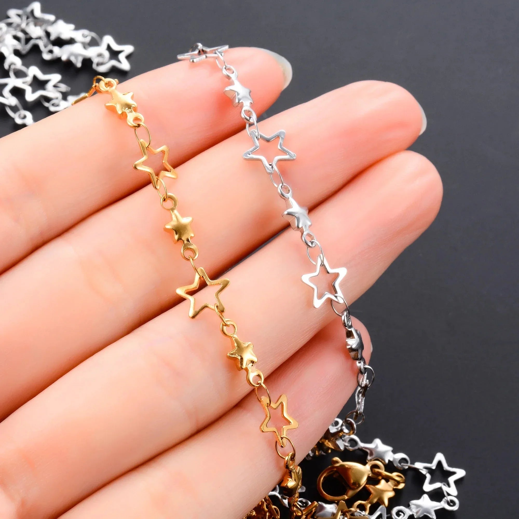 Star Astrology Pendant Necklace for Men or Women gold