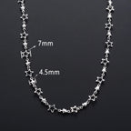 Star Astrology Pendant Necklace for Men or Women silver