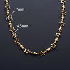 Star Astrology Pendant Necklace for Men or Women gold