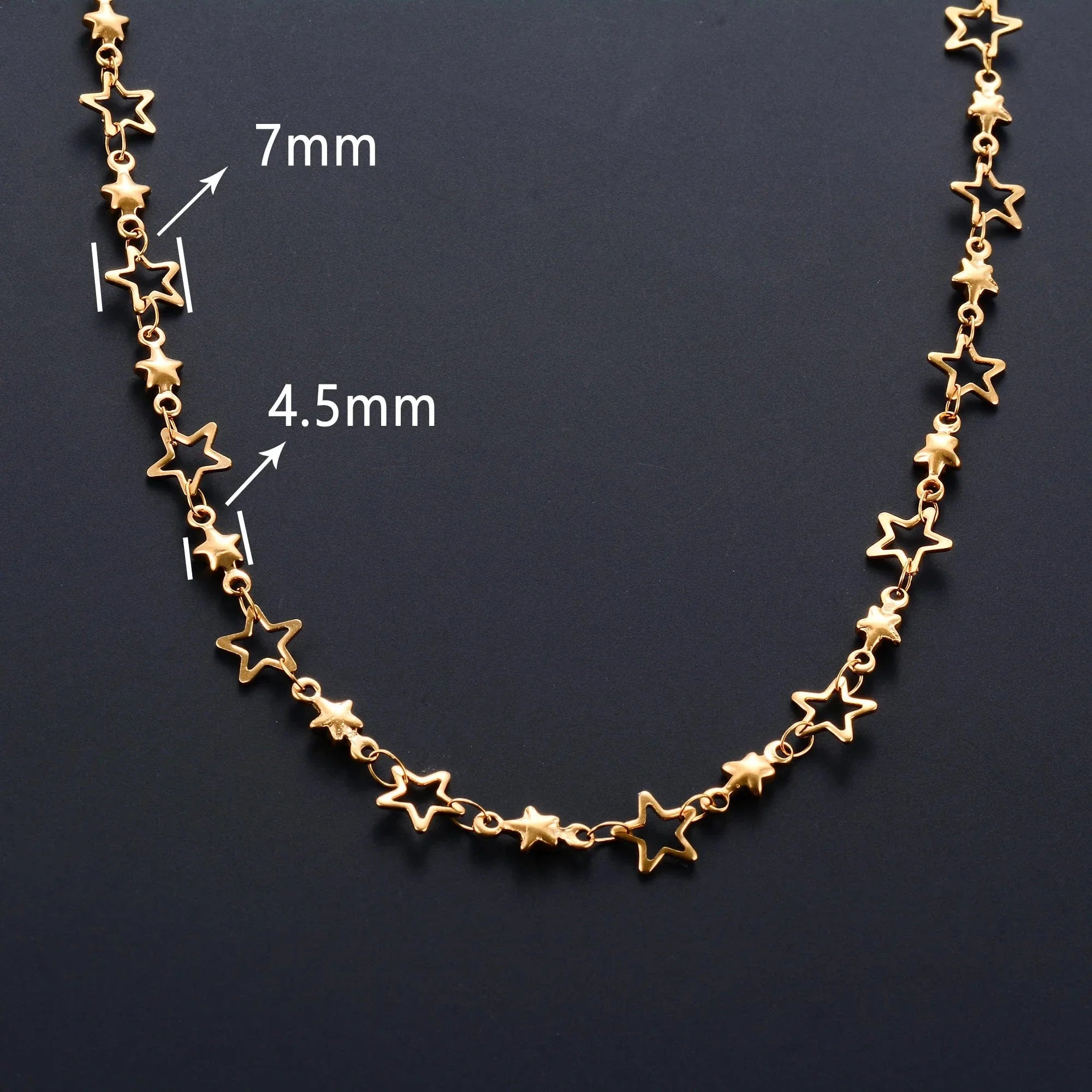 Star Astrology Pendant Necklace for Men or Women gold