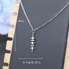 Star Pendant Necklace for Men silver