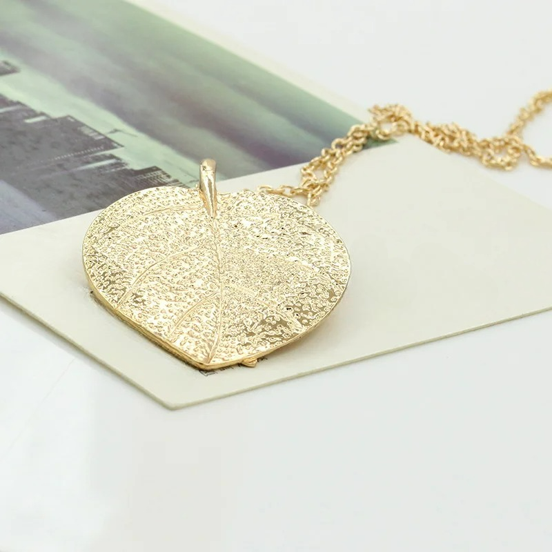 Necklace with Autumn Leaf Pendant