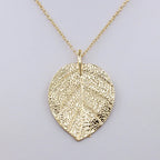 Necklace with Autumn Leaf Pendant