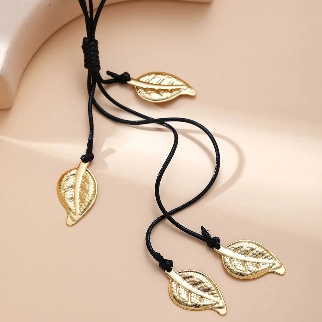 Necklace with Autumn Leaf Pendant