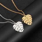 Necklace with Silver Palm Leaf Pendant