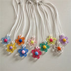 Necklace with Colorful Flower Pendant

