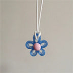 Necklace with Colorful Flower Pendant