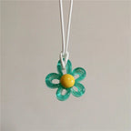 Necklace with Colorful Flower Pendant
