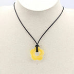 Necklace with Flower Pendant Romantic Style yellow 