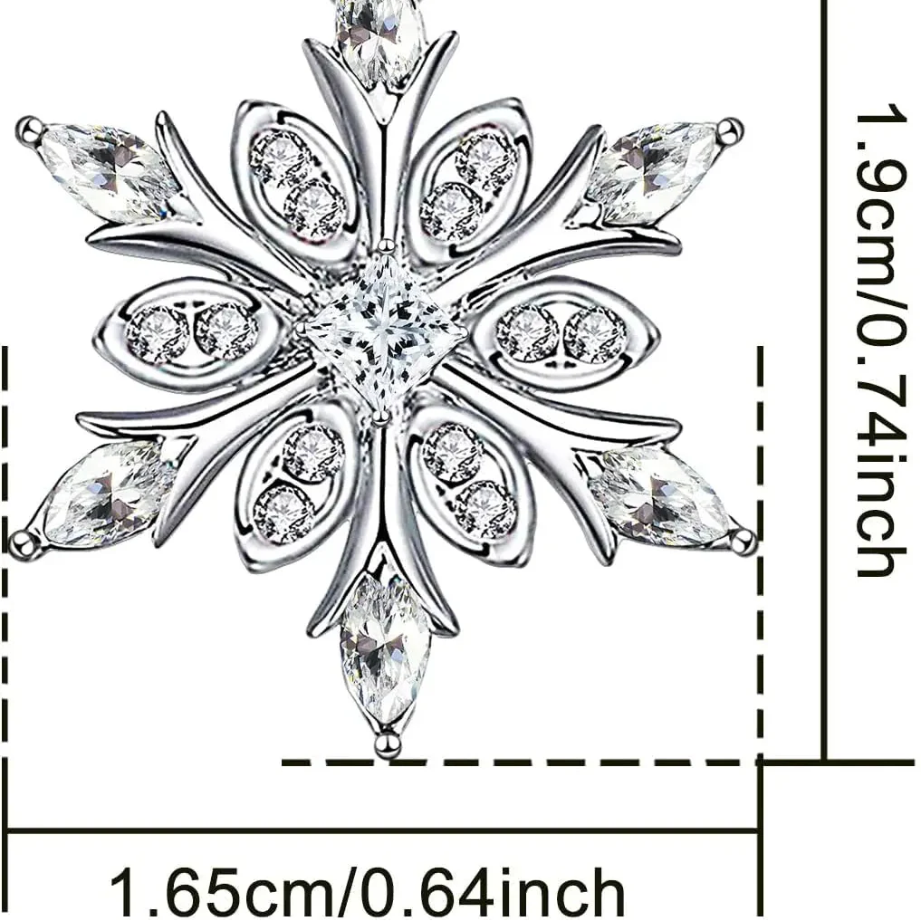 Necklace with Zircon Snowflake Pendant