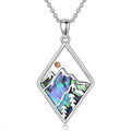 Necklace with Geometric Mountain Pendant