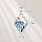 Necklace with Geometric Mountain Pendant