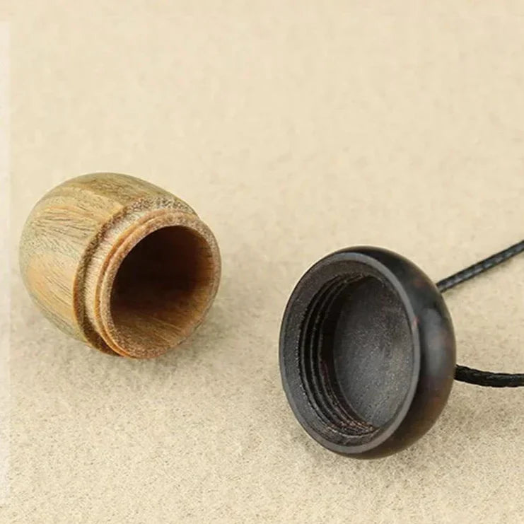 Necklace with Wood Tassel Pendant