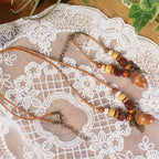 Autumn Wooden Tassel Pendant Necklace