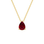 Necklace with Water Drop Pendant in Zircon Birthstone