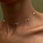 Necklace with Transparent Water Drop Pendant