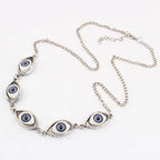 Necklace with Silver Evil Eye Pendant