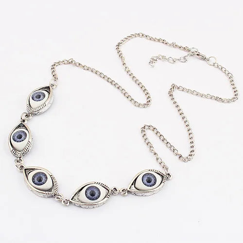 Necklace with Silver Evil Eye Pendant