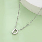 Necklace with initial pendant - letter