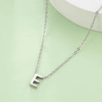 Necklace with initial pendant - letter