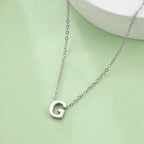 Necklace with initial pendant - letter