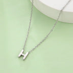 Necklace with initial pendant - letter