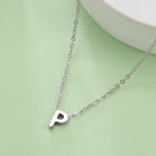 Necklace with initial pendant - letter