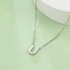 Necklace with initial pendant - letter