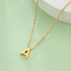 Necklace with initial pendant - letter