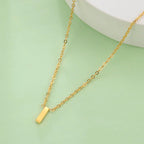 Necklace with initial pendant - letter