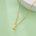 Necklace with initial pendant - letter
