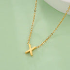 Necklace with initial pendant - letter