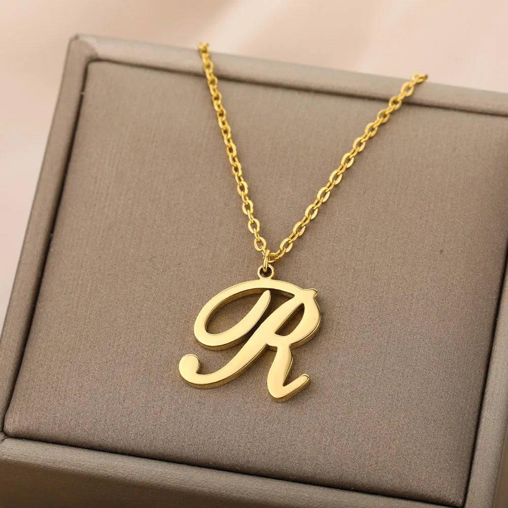Women’s initial pendant necklace 