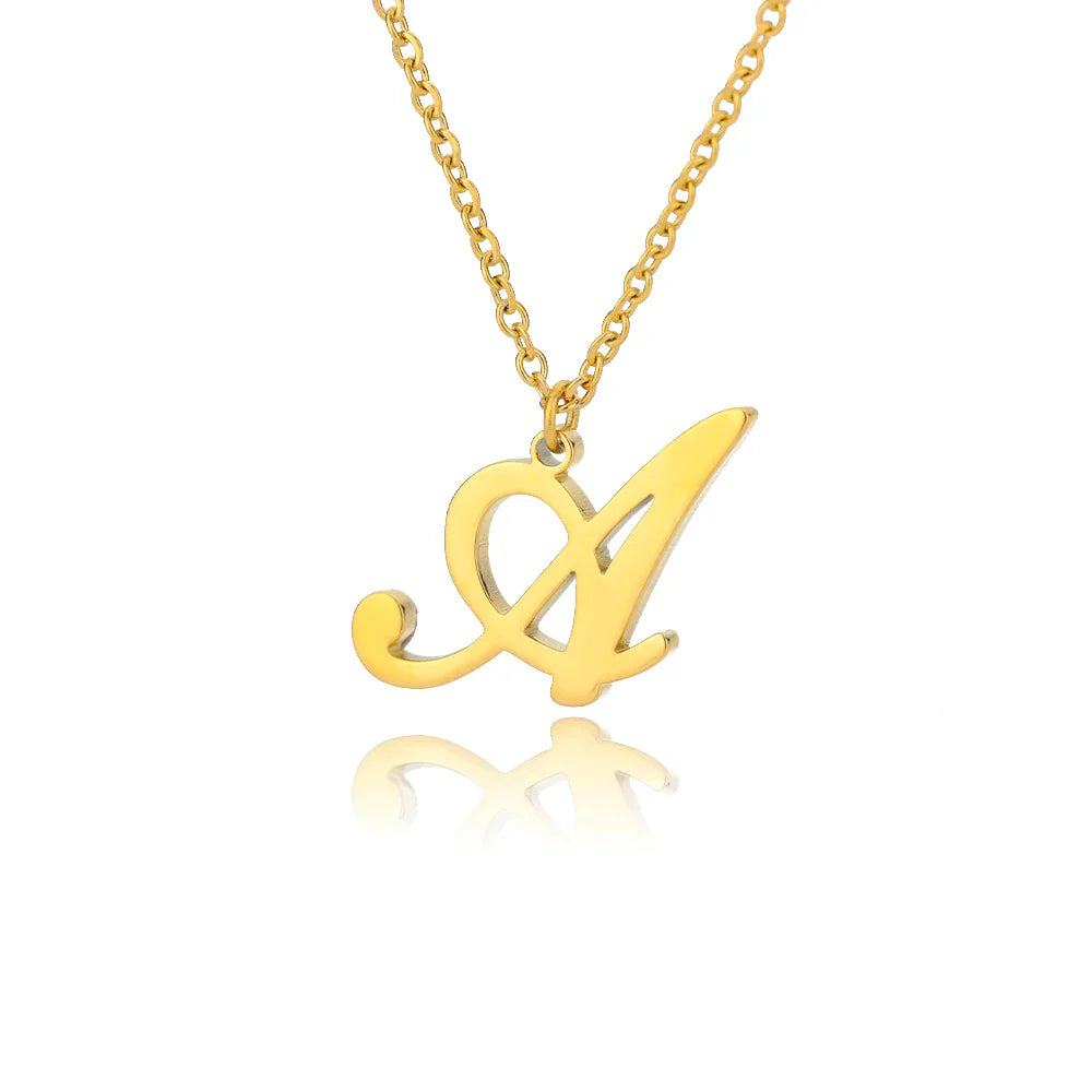 Women’s initial pendant necklace a