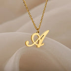 Women’s initial pendant necklace a