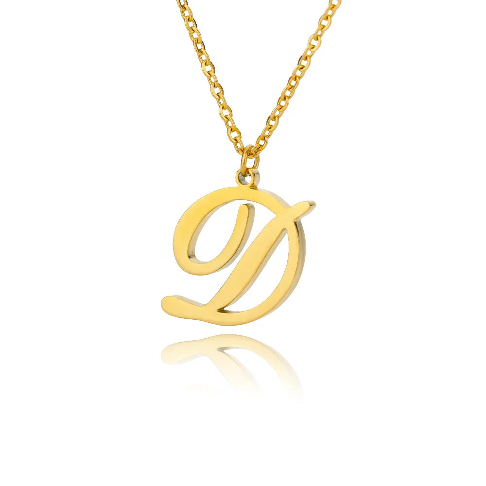 Women’s initial pendant necklace d