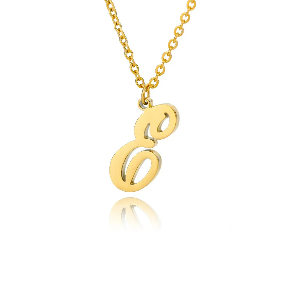 Women’s initial pendant necklace e