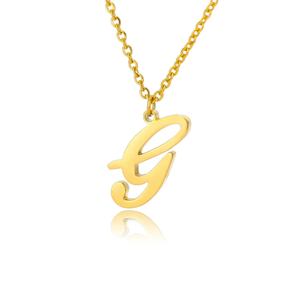 Women’s initial pendant necklace g