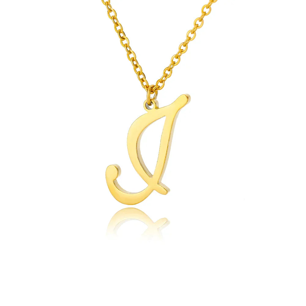 Women’s initial pendant necklace j