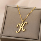 Women’s initial pendant necklace k
