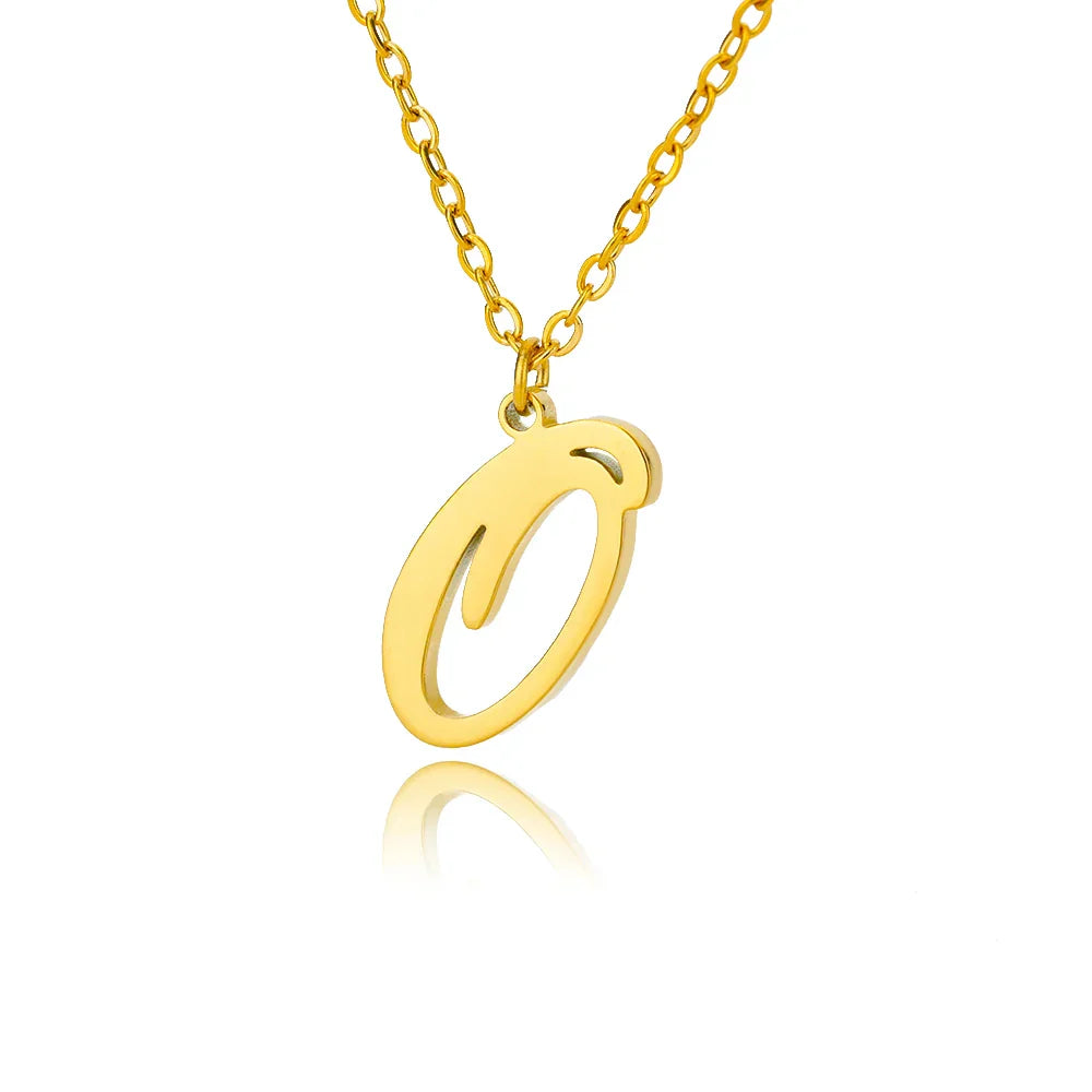 Women’s initial pendant necklace o